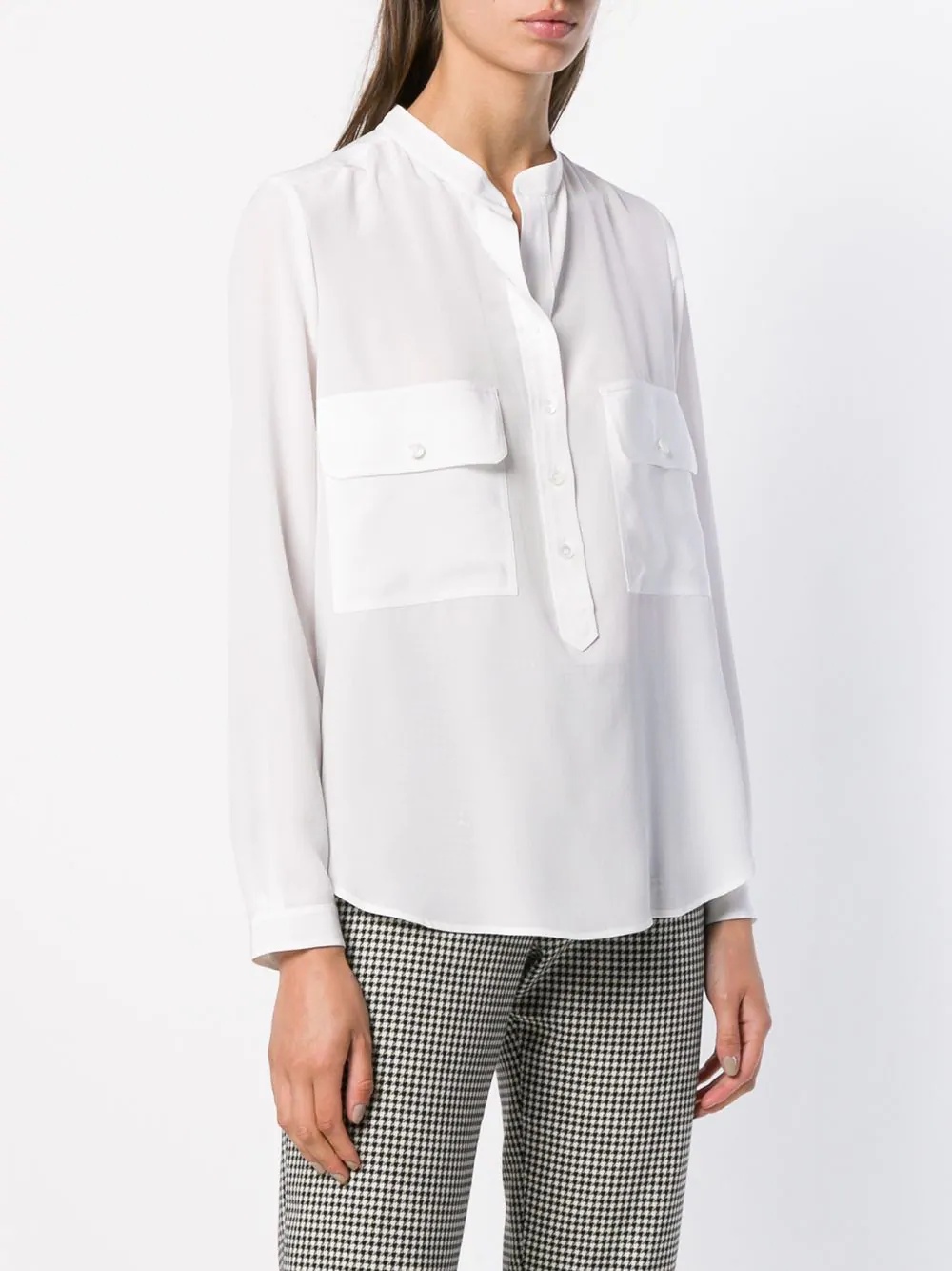 collarless shirt - 5