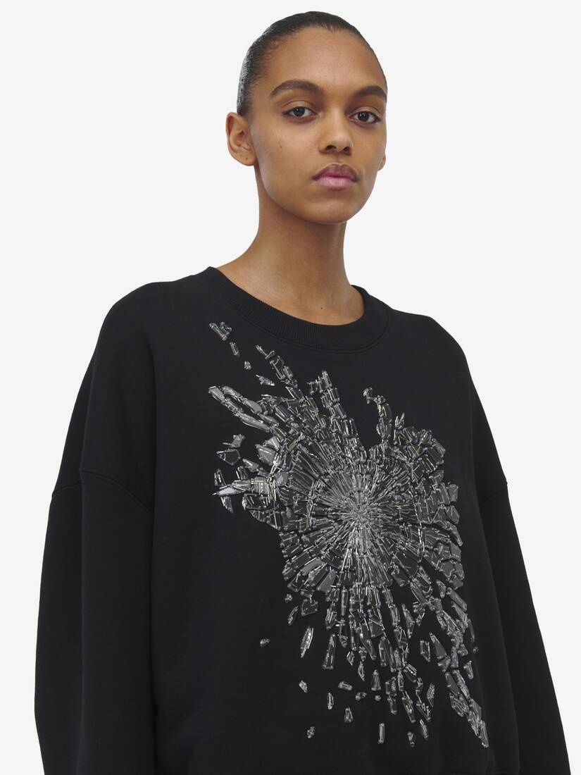 Smashed Glass Embroidered Sweatshirt - 5