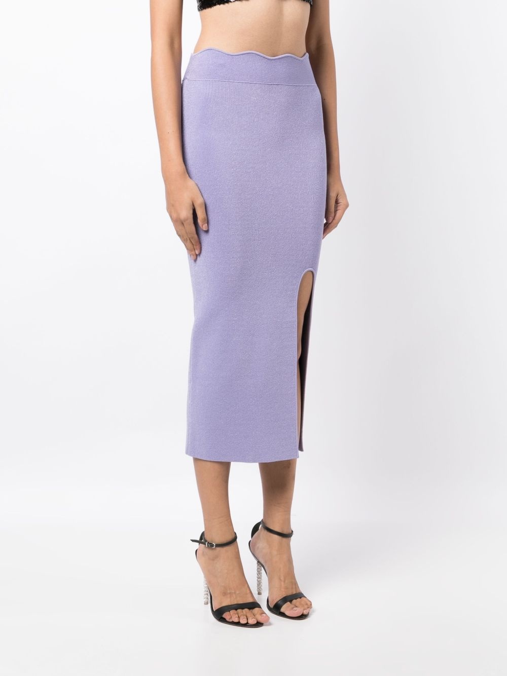 Delia ribbed midi skirt - 3