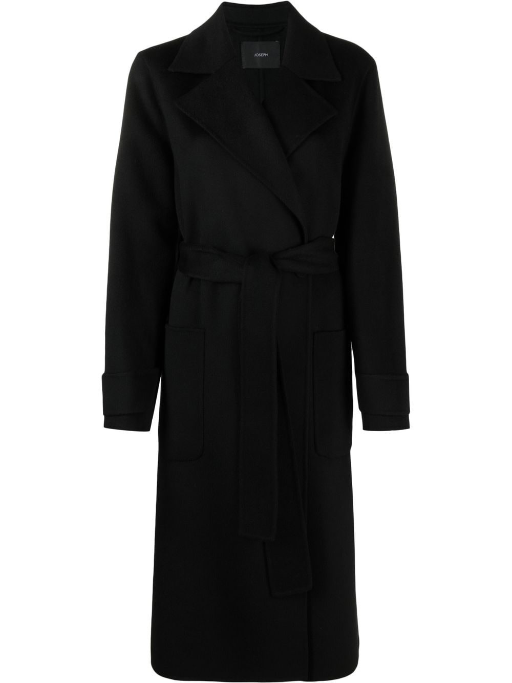 belted wool coat - 1