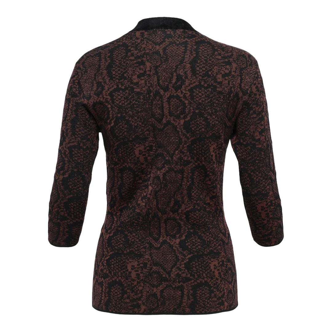 Textured Snake Jacquard Top - 2