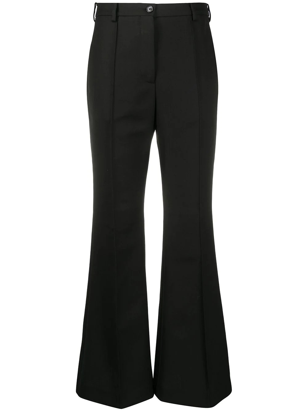 flared high-waisted tailored trousers - 1