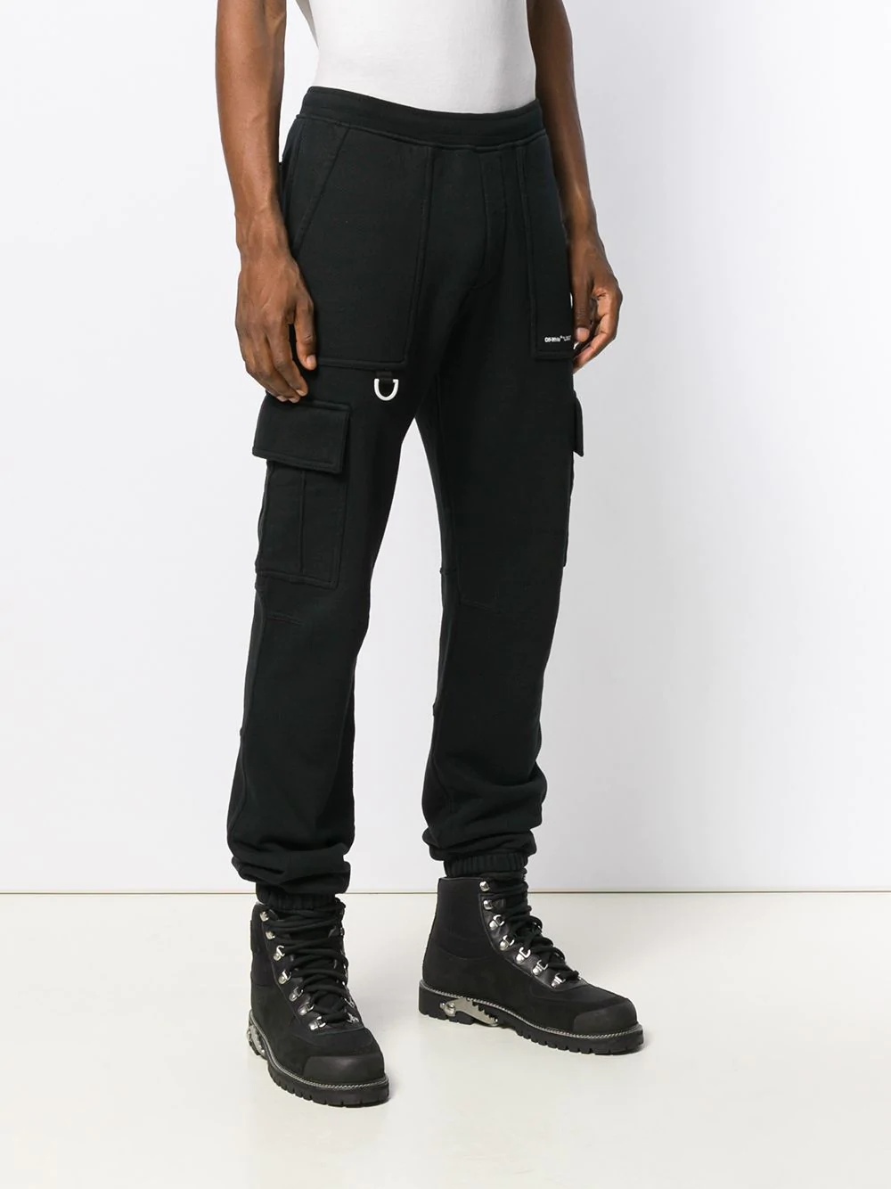 elastic waist track pants - 3