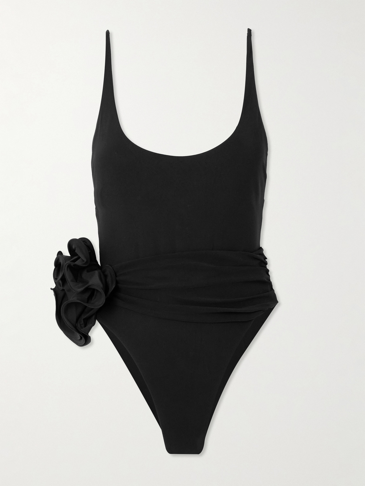 Appliquéd Ruched Swimsuit - 1