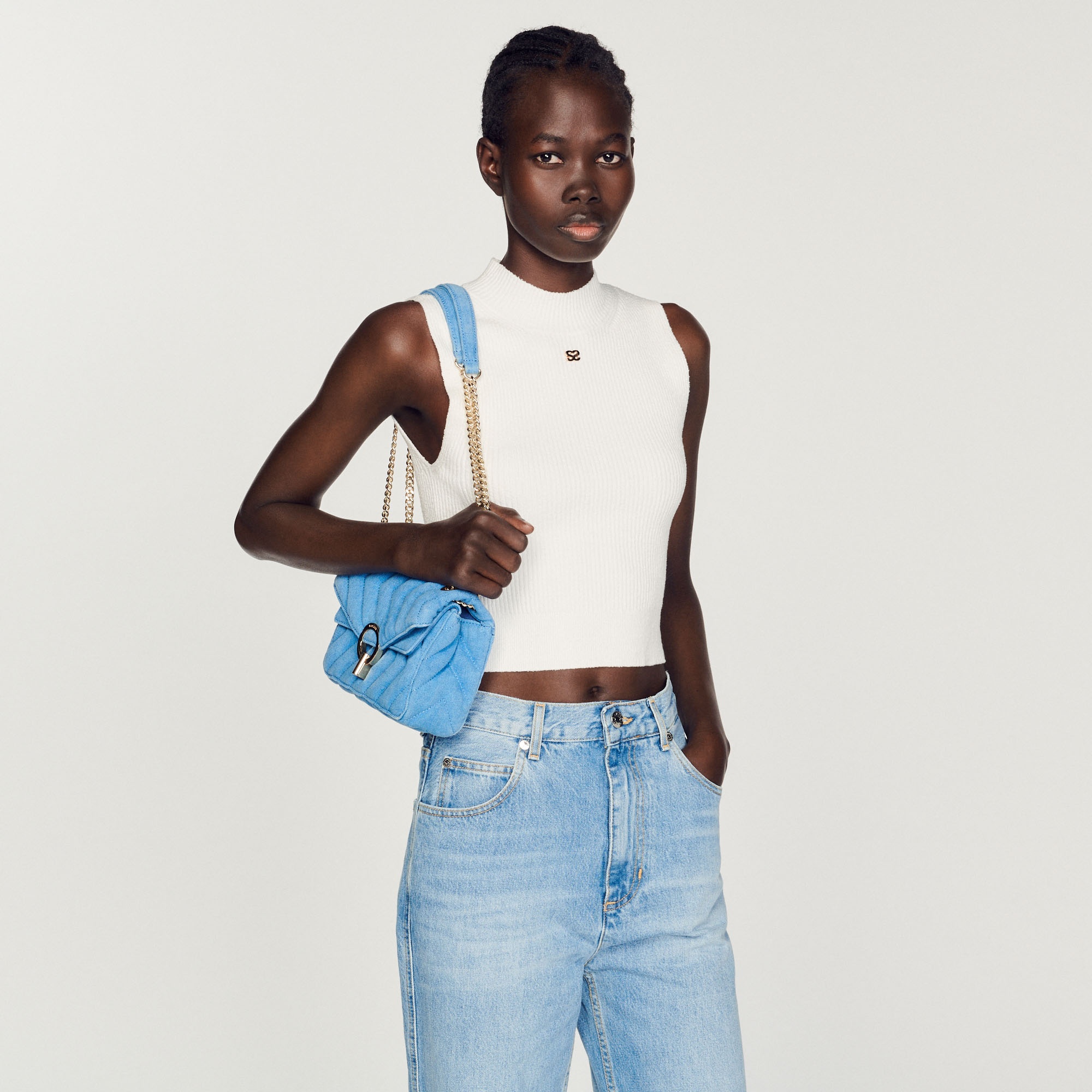 Ribbed cropped sweater - 5