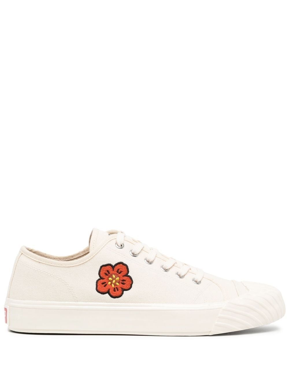 embroidered-motif low-top sneakers - 1