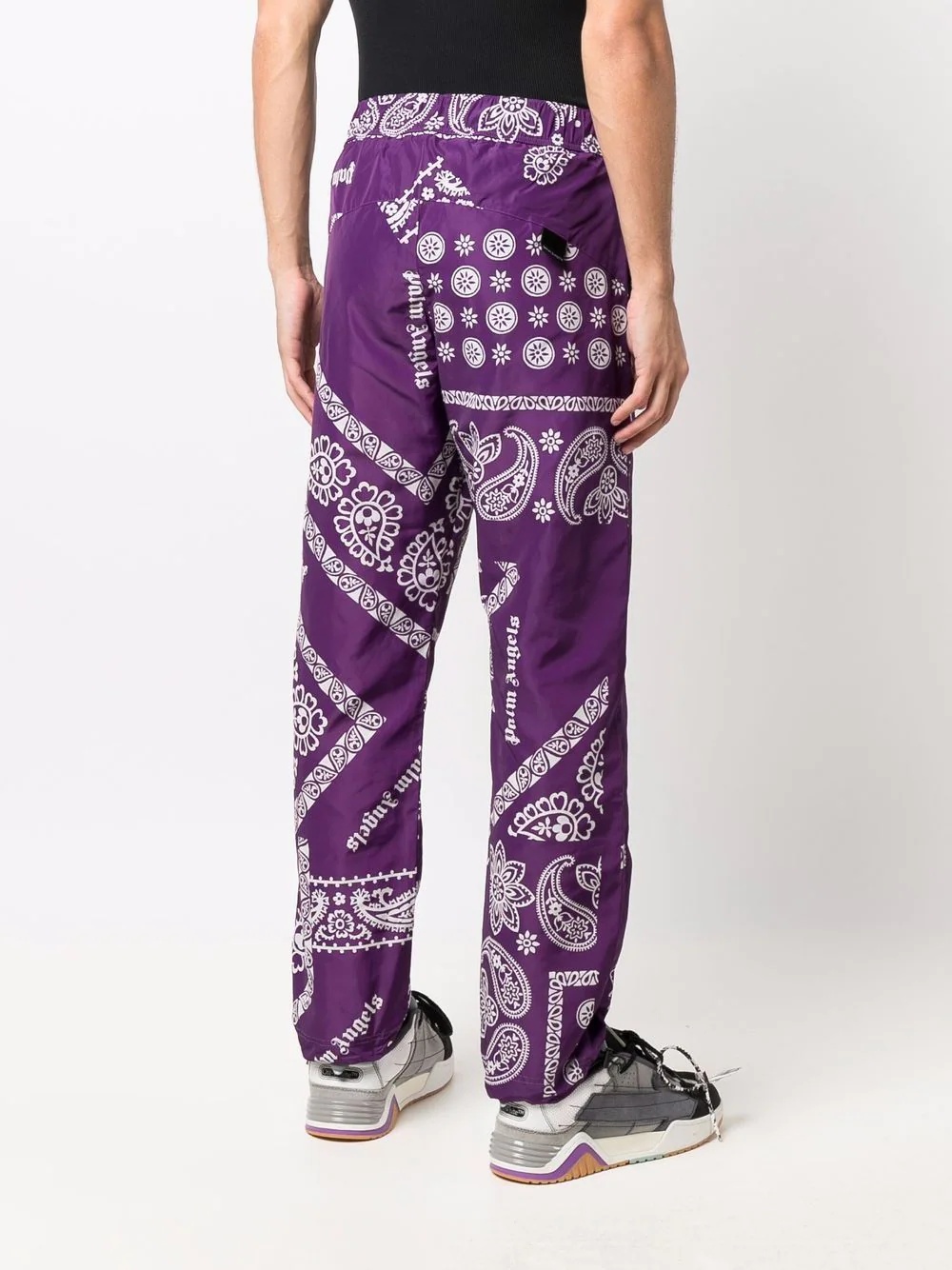 bandana-print logo trousers - 4