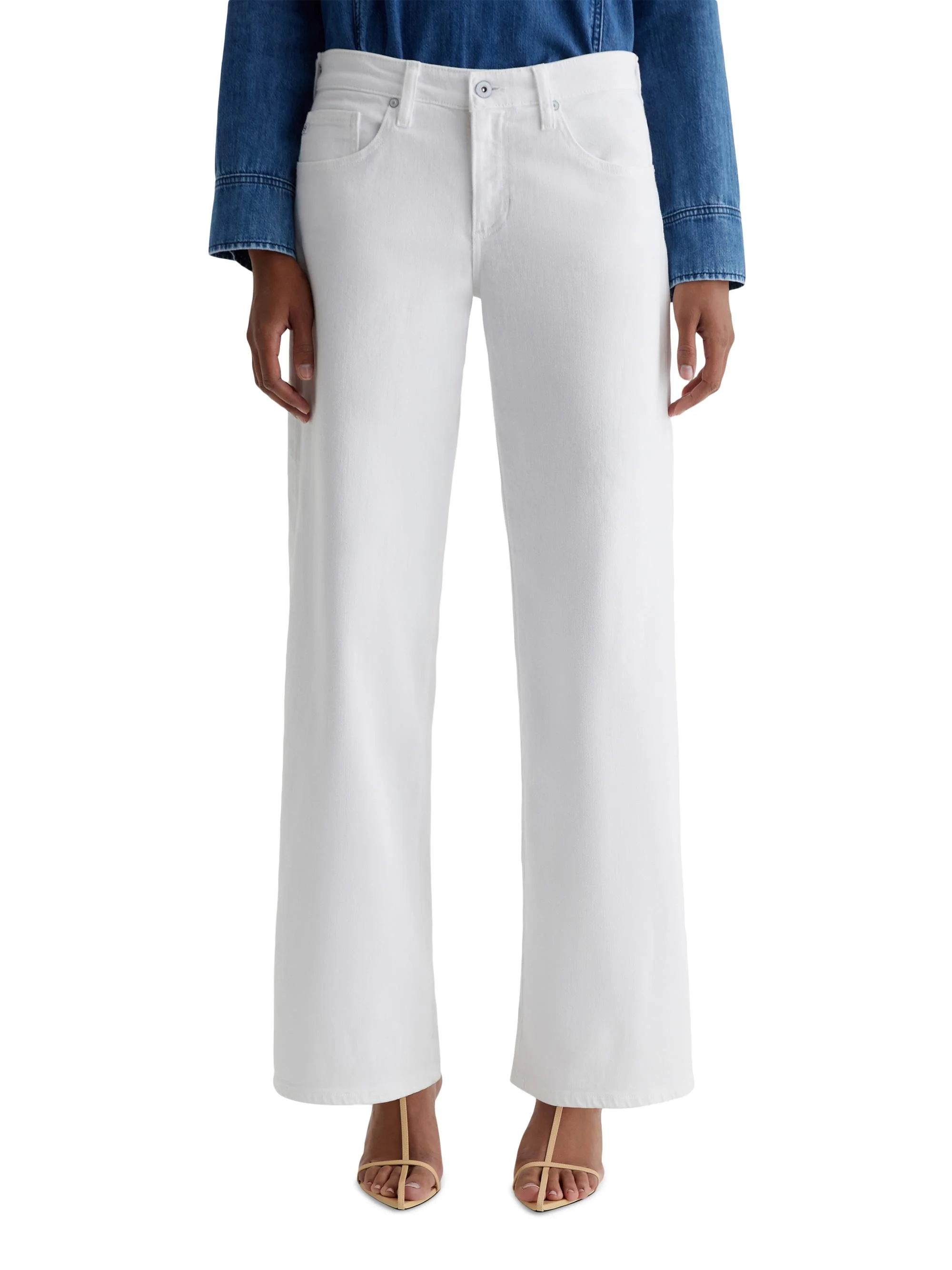 Women's Adria Mid-Rise Relaxed Fit Jeans - Gallery White - 1