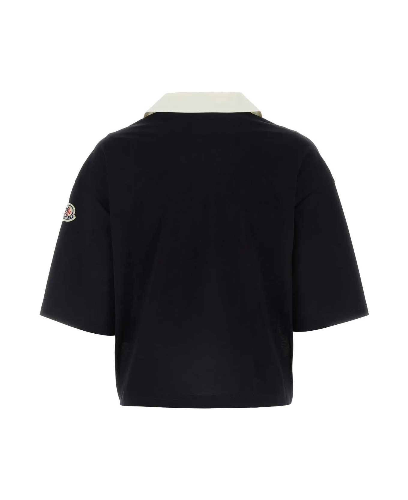 Black Cotton Polo Shirt - 2