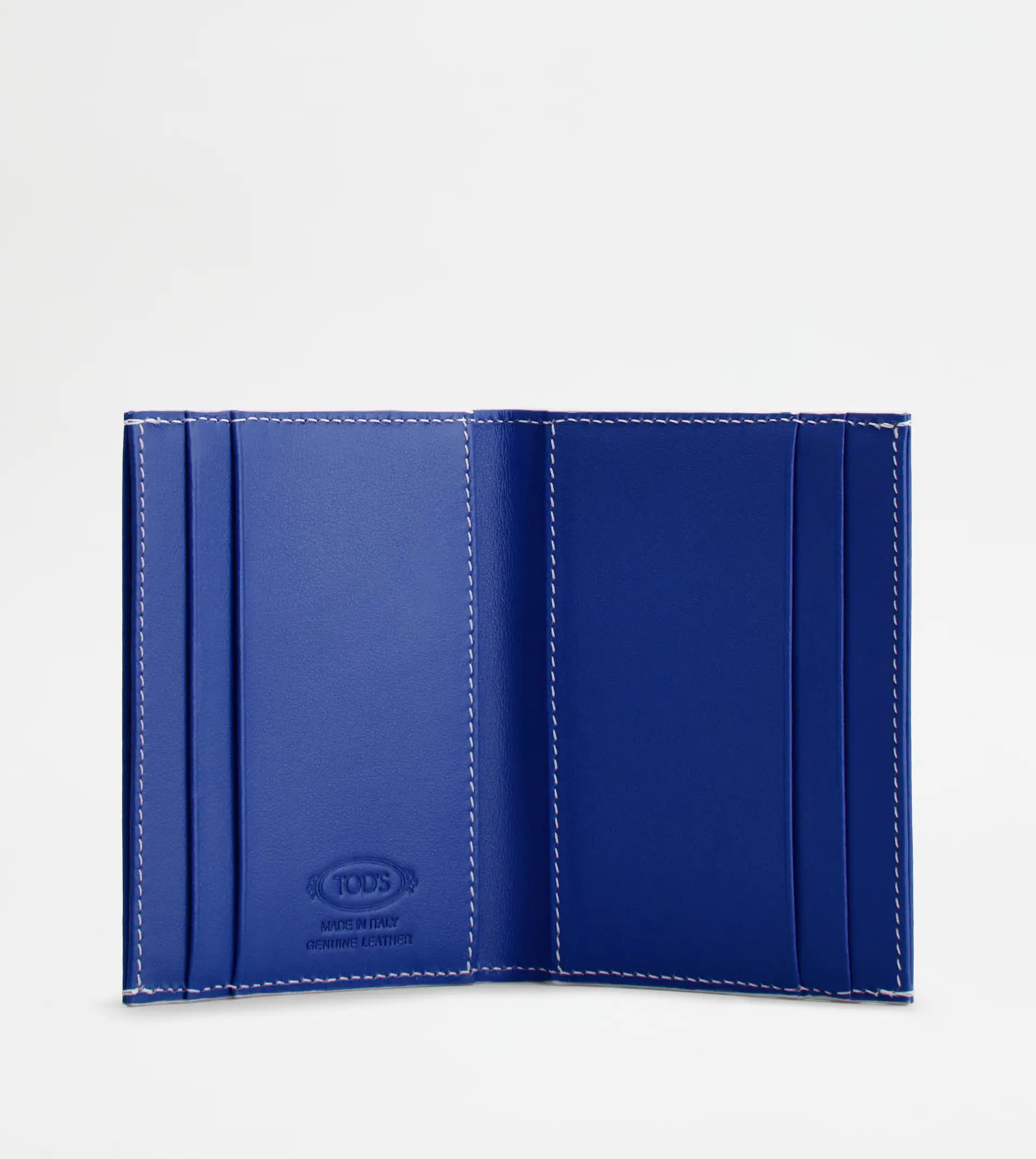 WALLET IN LEATHER - BLUE - 2