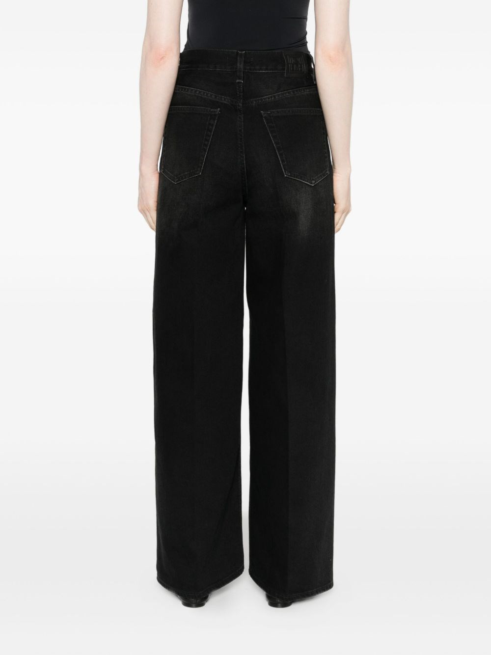 Wide-leg denim jeans - 4