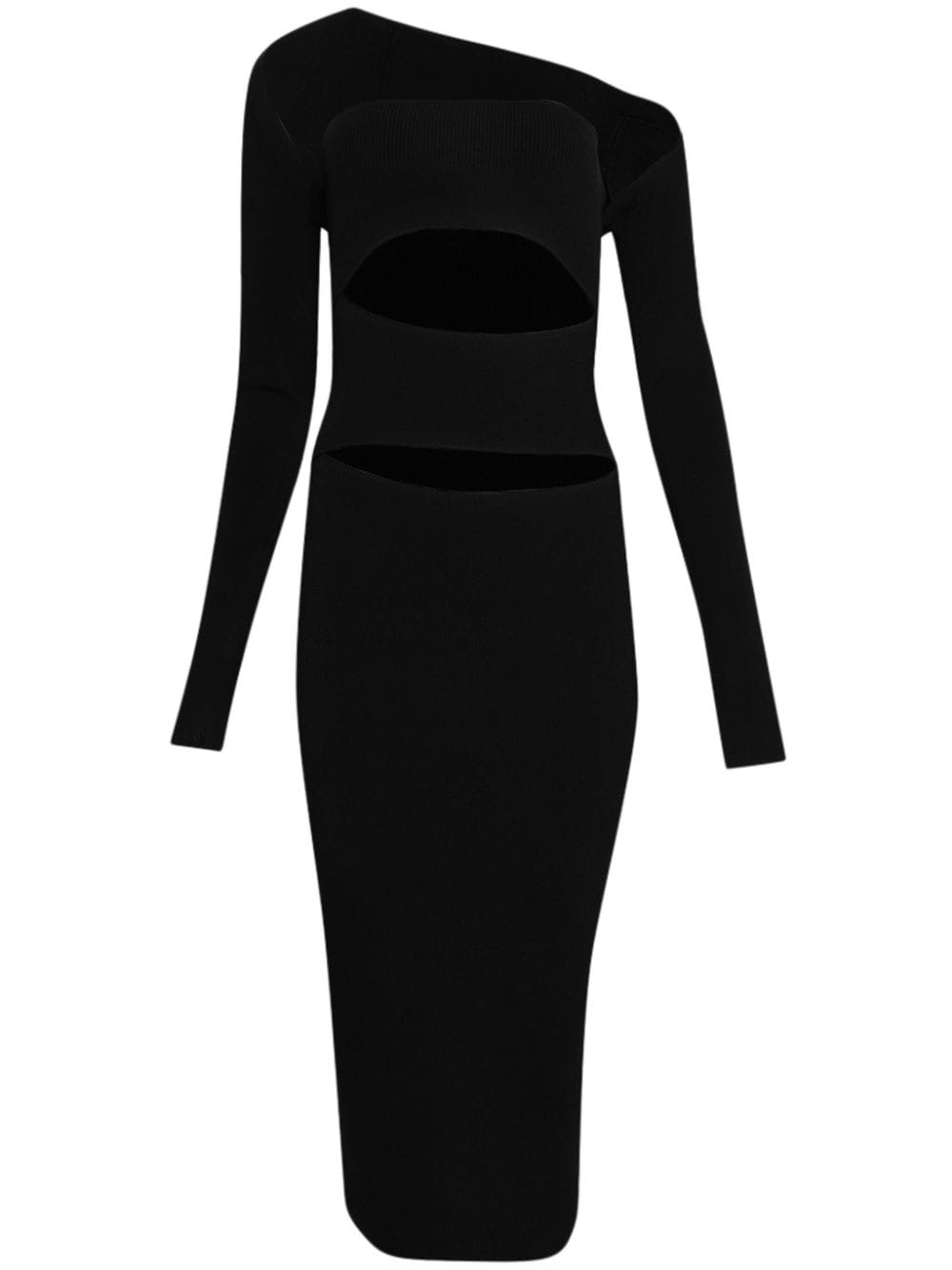 cut-out knitted dress - 1