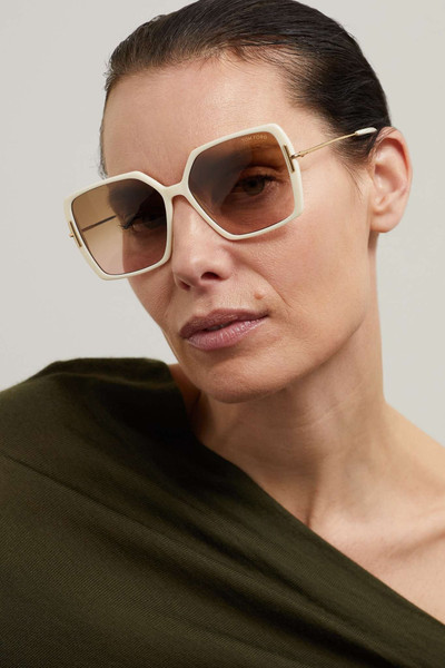 TOM FORD Joanna oversized square-frame acetate sunglasses outlook