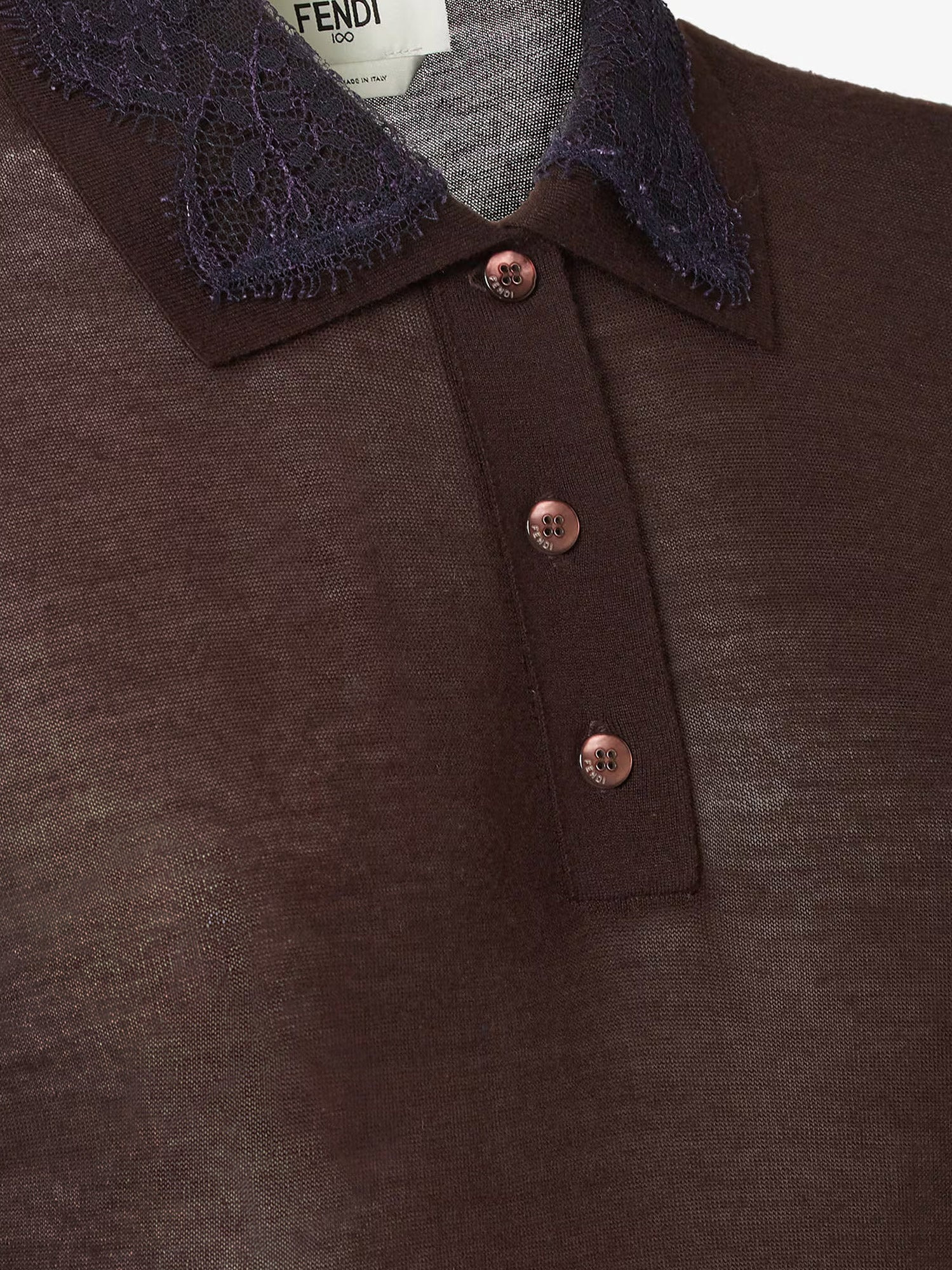 Fendi Lingerie Cashmere And Silk Polo Shirt - 3