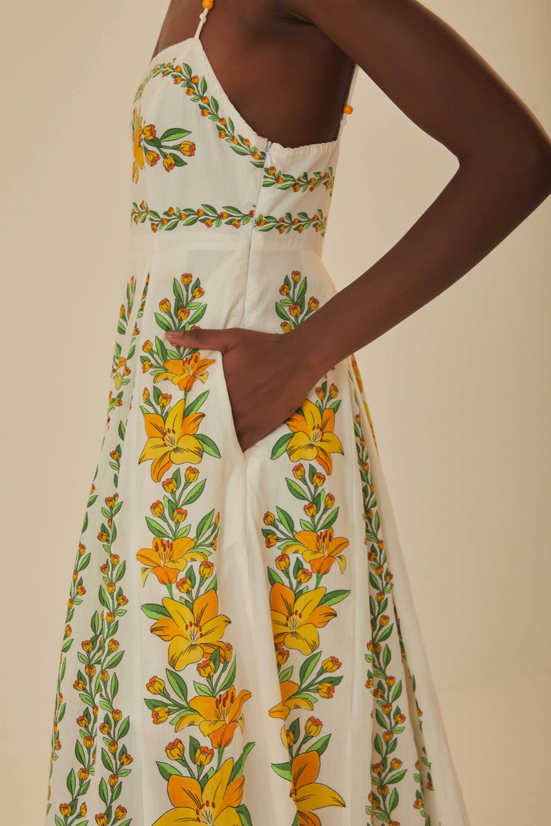 Off-White Tropical Lightness Sleeveless Maxi Dress 5