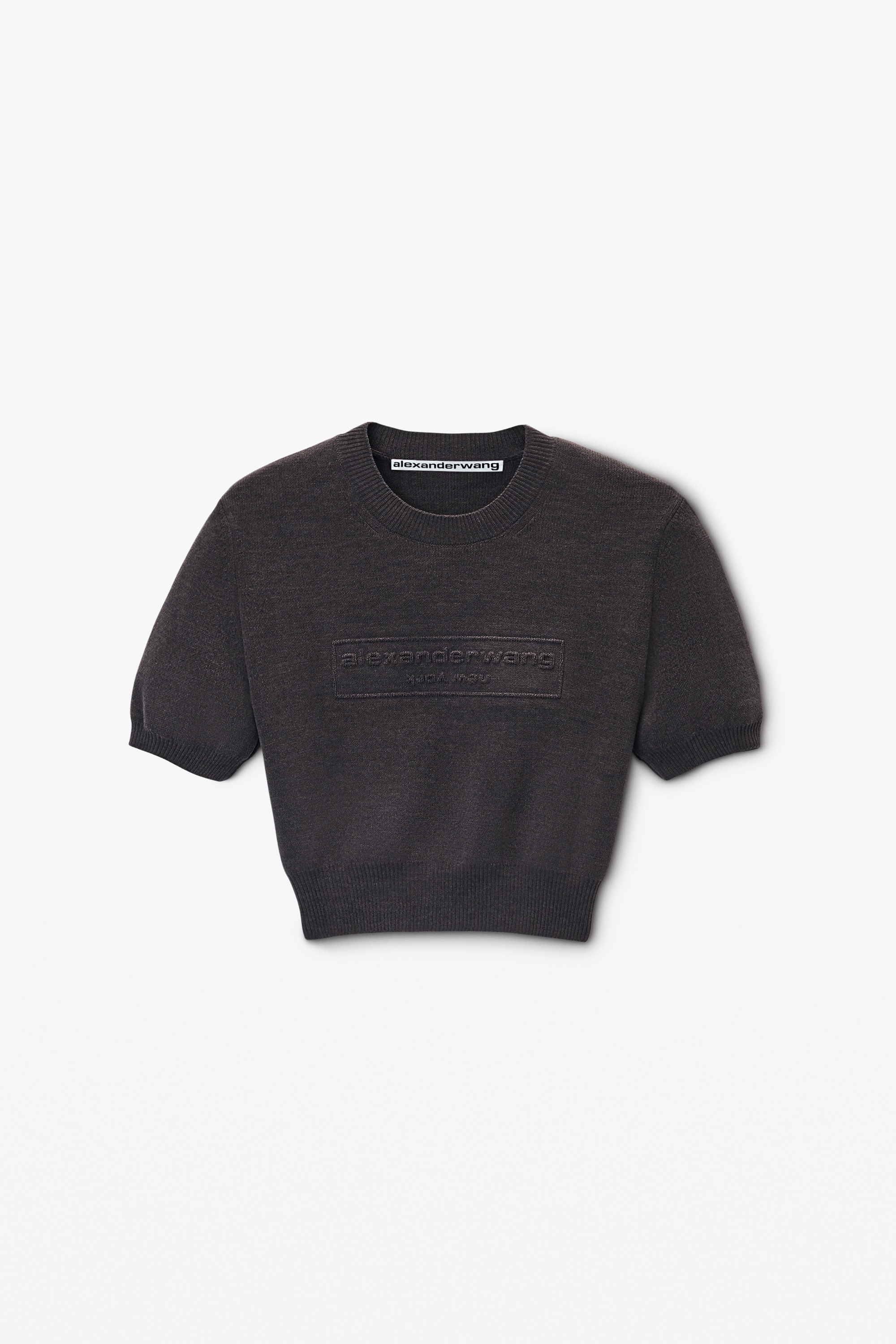 Logo-Embossed Tee in Rib-Knit - 1