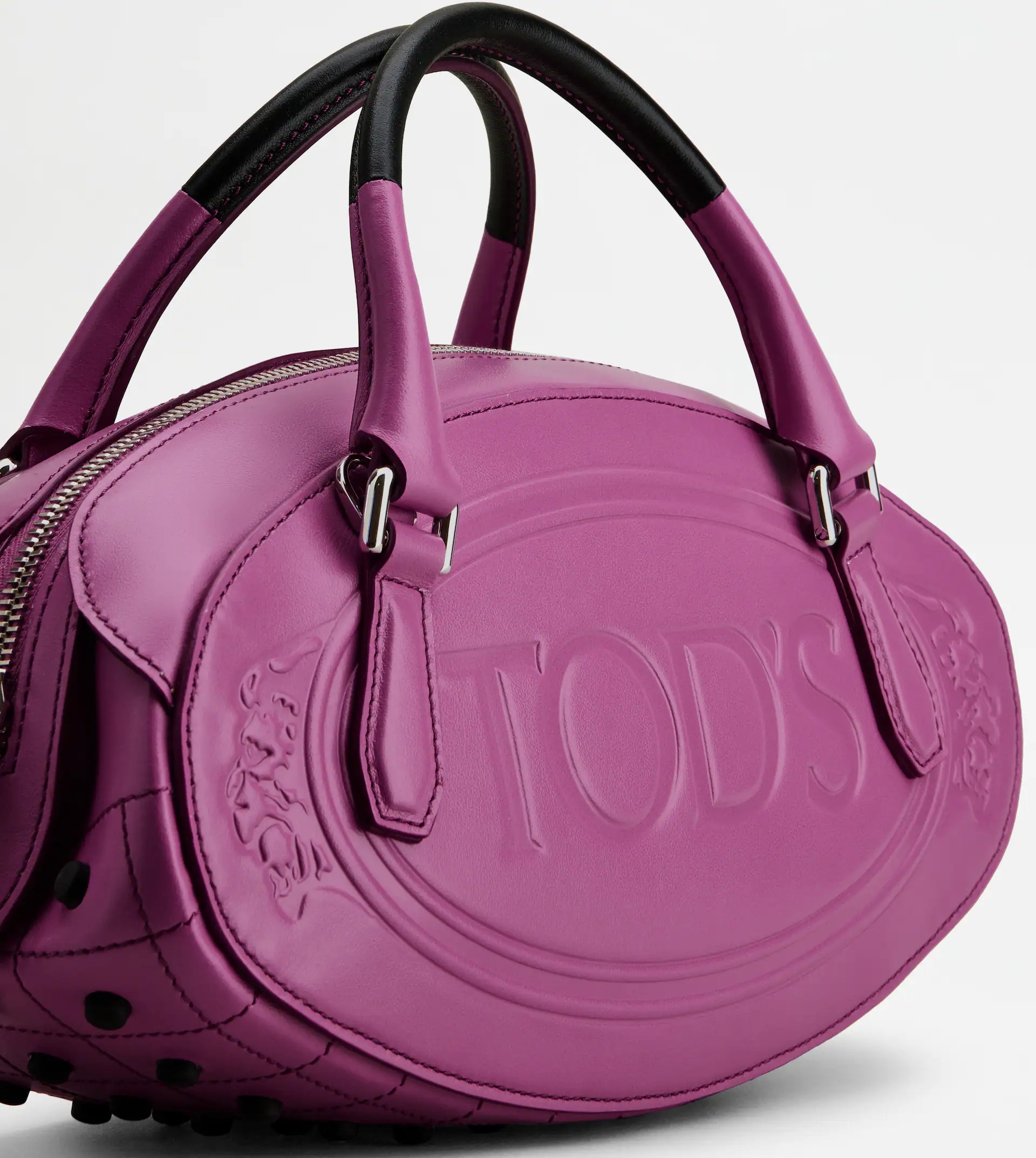 BOSTON BAG IN LEATHER MINI - VIOLET - 5