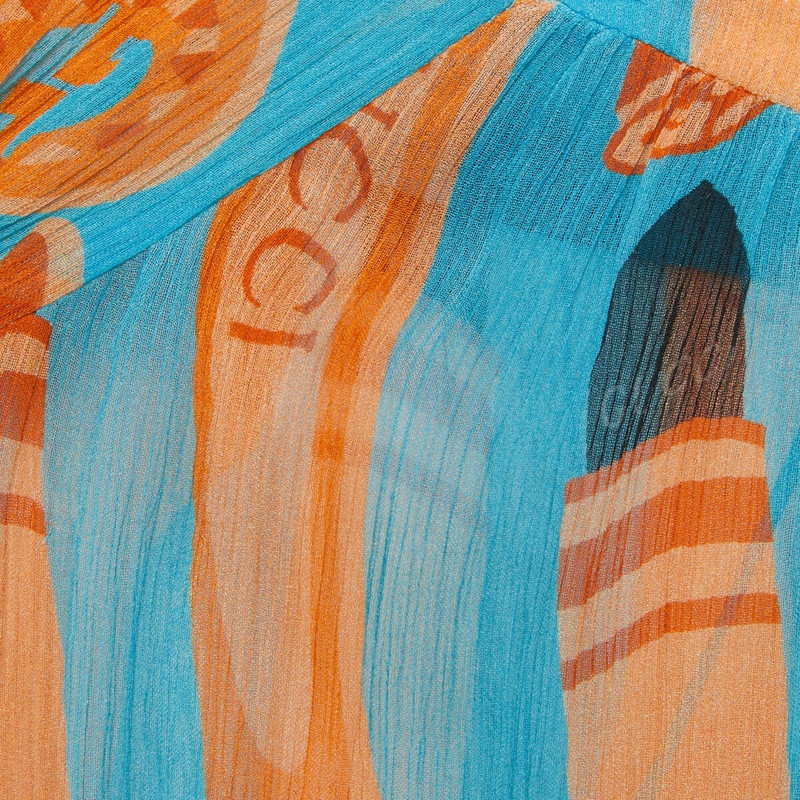 Lipstick and tool print silk shirt 5