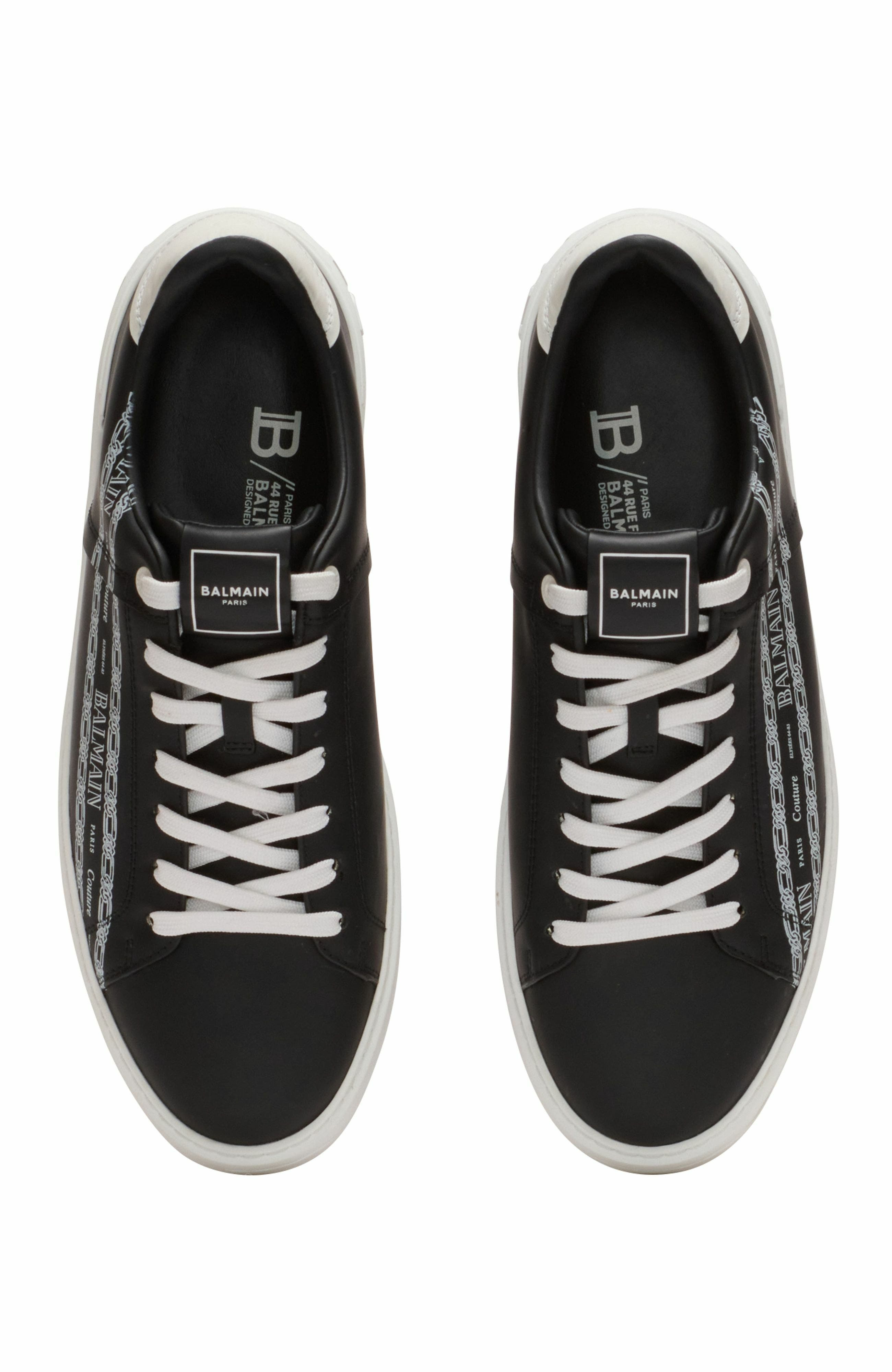 Balmain B-Court printed calfskin trainers in Black at Nordstrom - 5