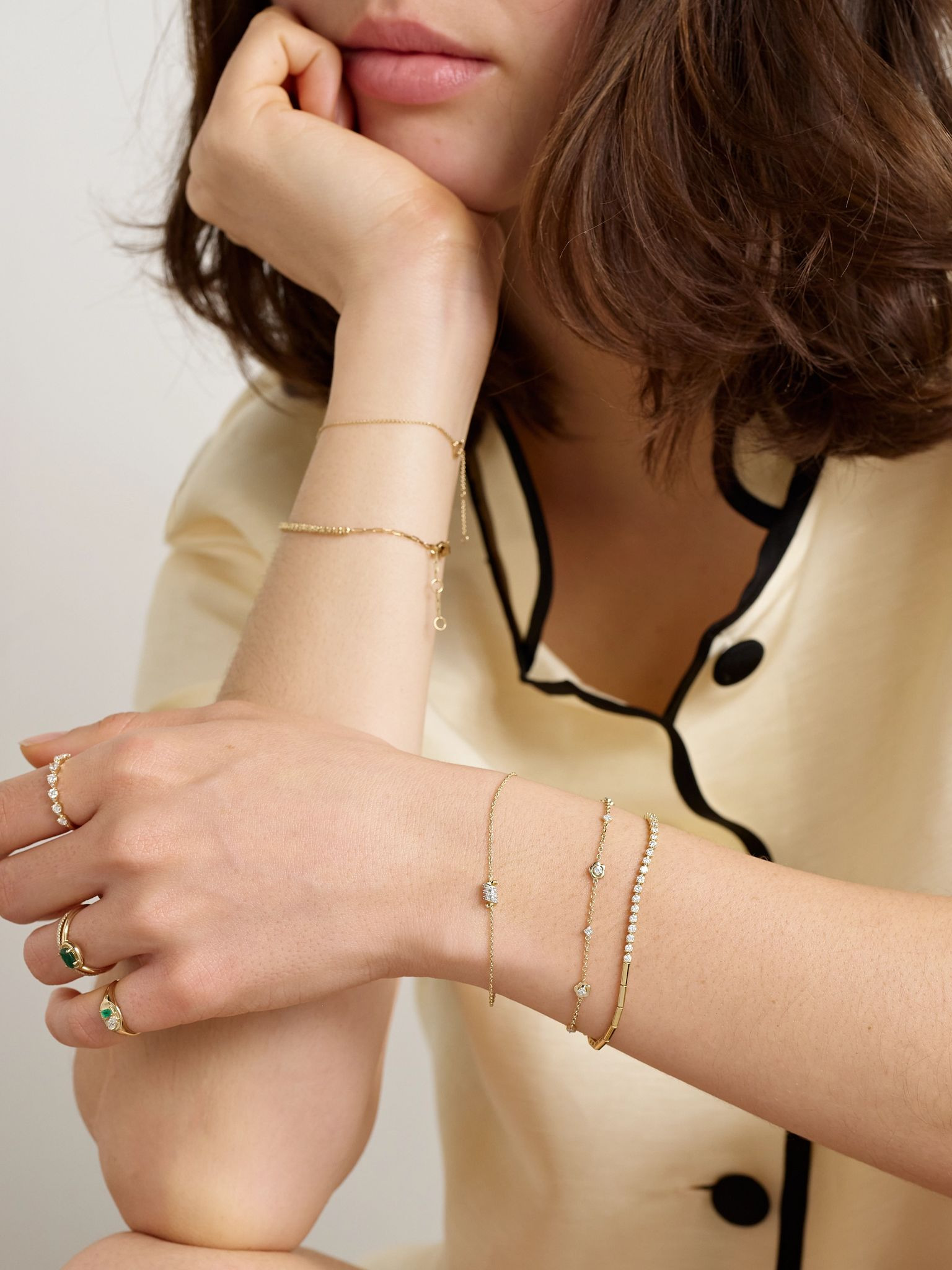 Crosby 14-karat gold diamond bracelet Gold - 4