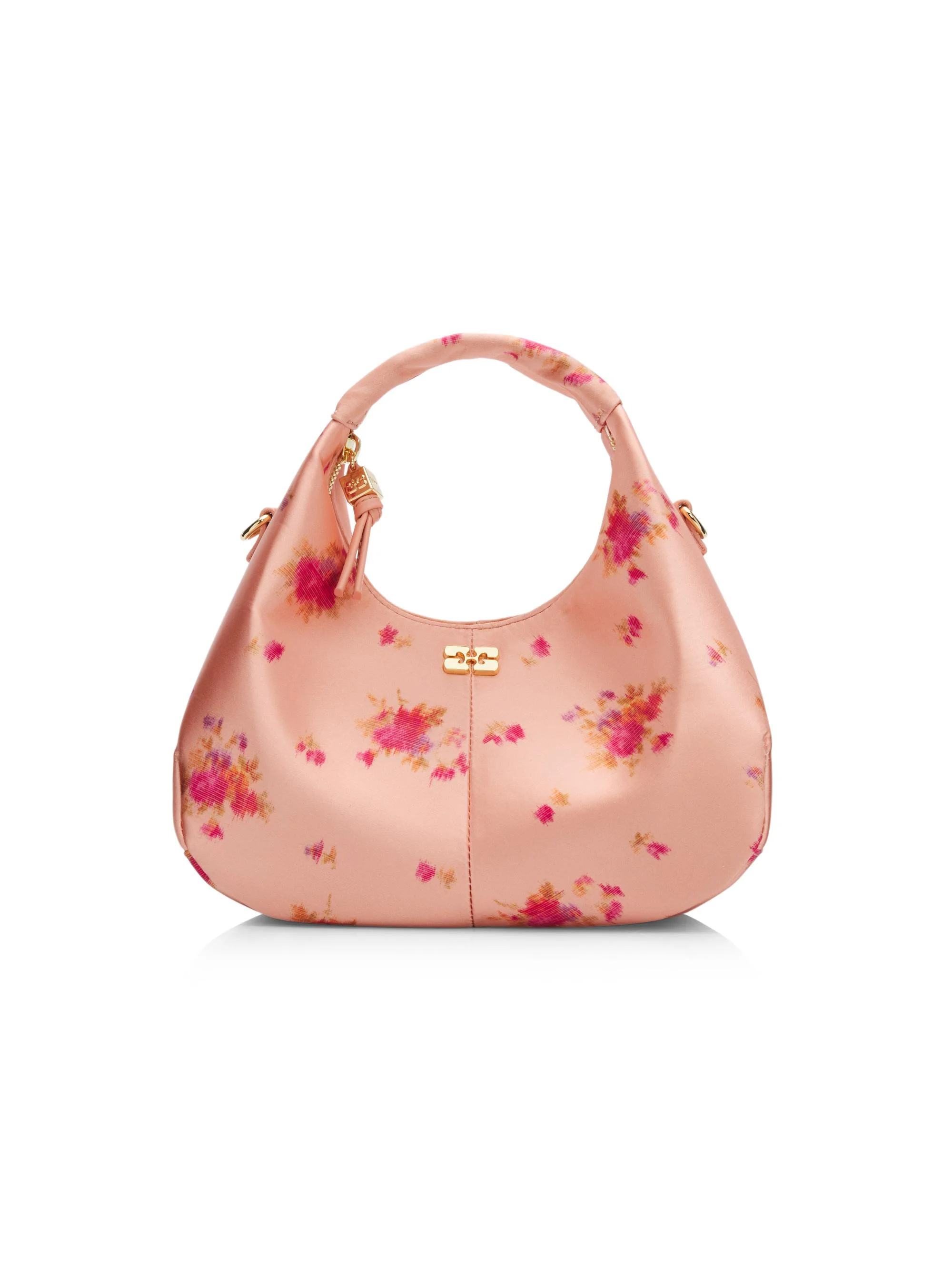 Women's Mini Floral Satin Hobo Bag - Lantana - 1