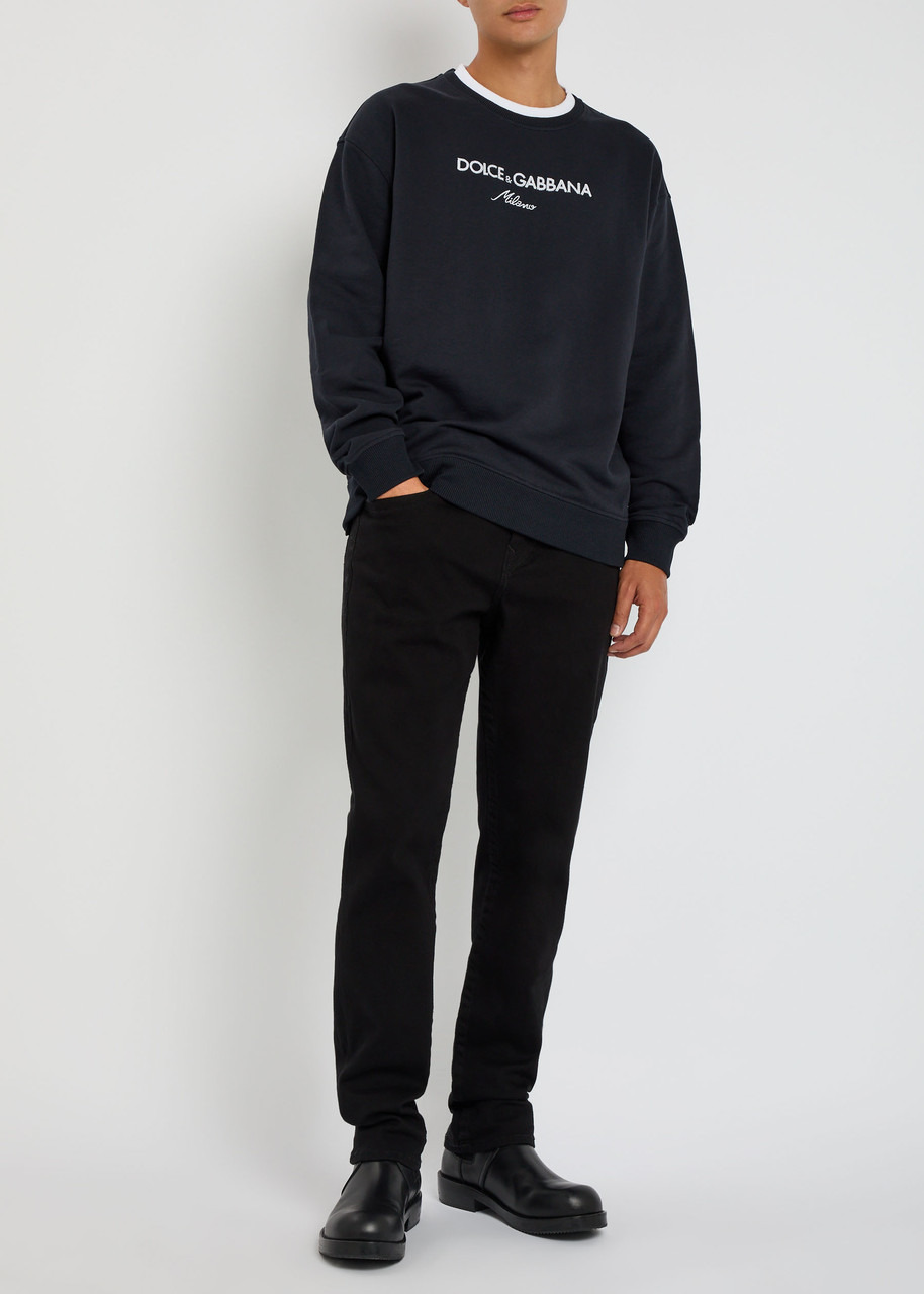 Dolce & Gabbana Logo-embroidered Cotton Sweatshirt - 4