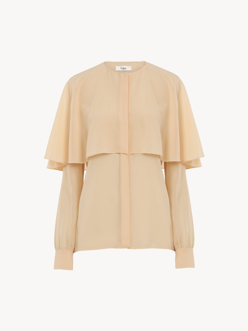 Chloé CAPE BLOUSE IN SILK GEORGETTE outlook