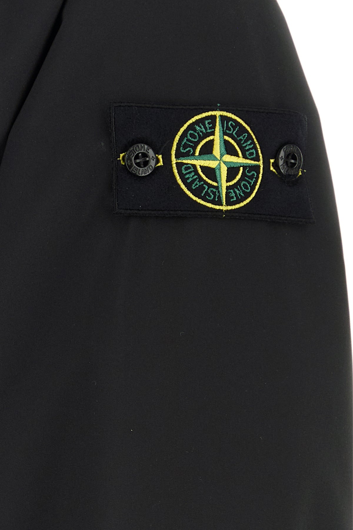 Black stretch polyester padded jacket - 3