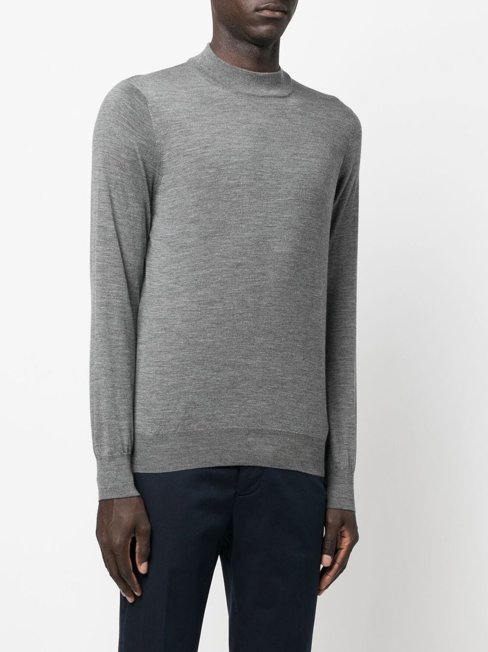 mock-neck wool jumper - 3