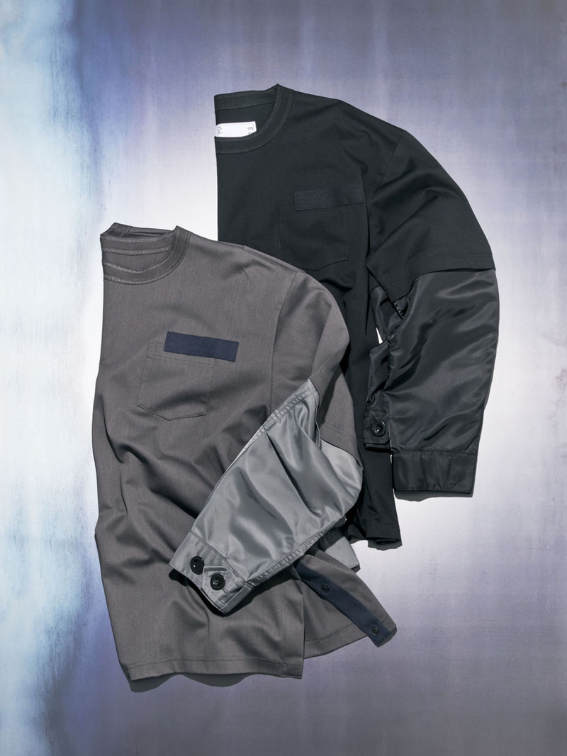 Nylon Twill x Cotton Jersey L/S T-Shirt 4