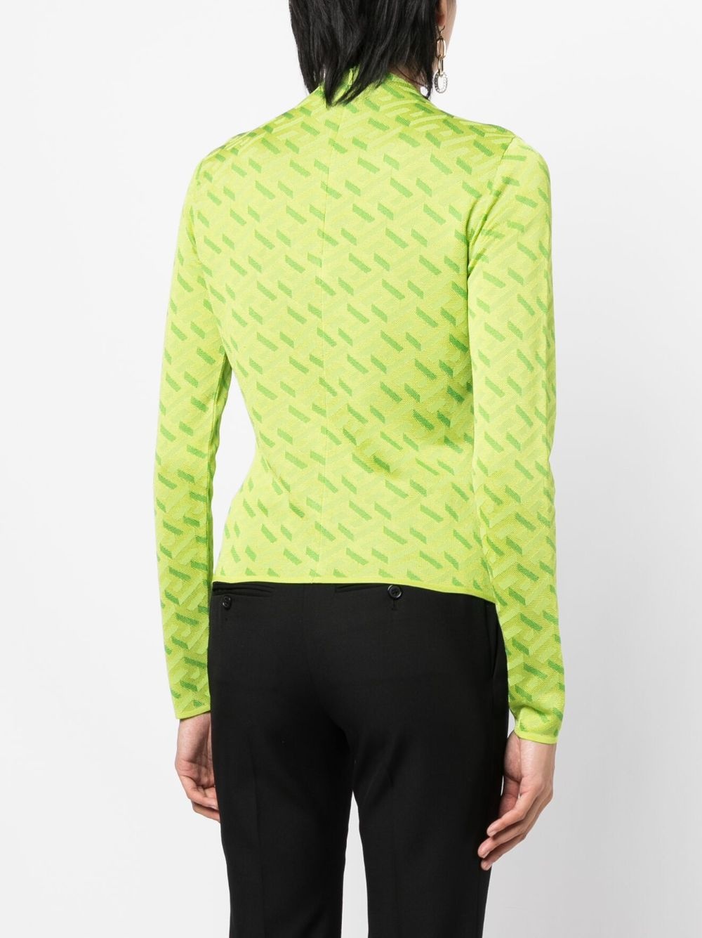 La Greca monogram long-sleeve top - 4