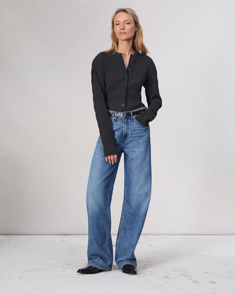 rag & bone Belle Ruched Shirt outlook