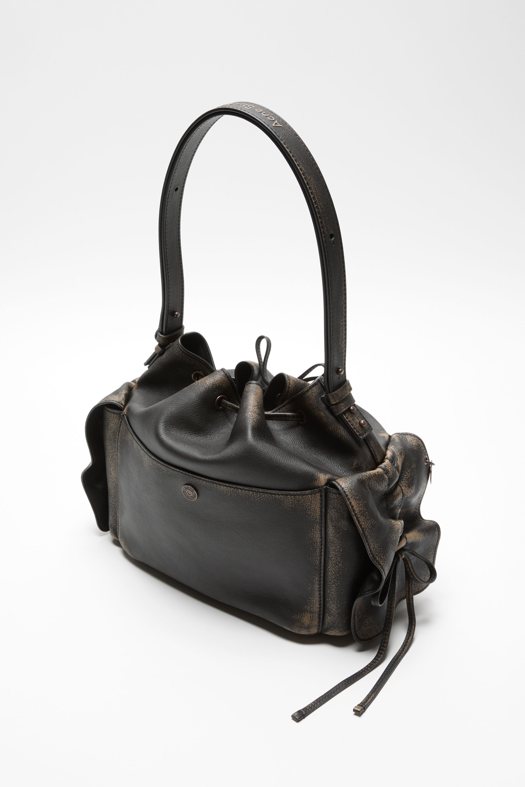 Multipocket bucket bag - Dark brown/beige - 2