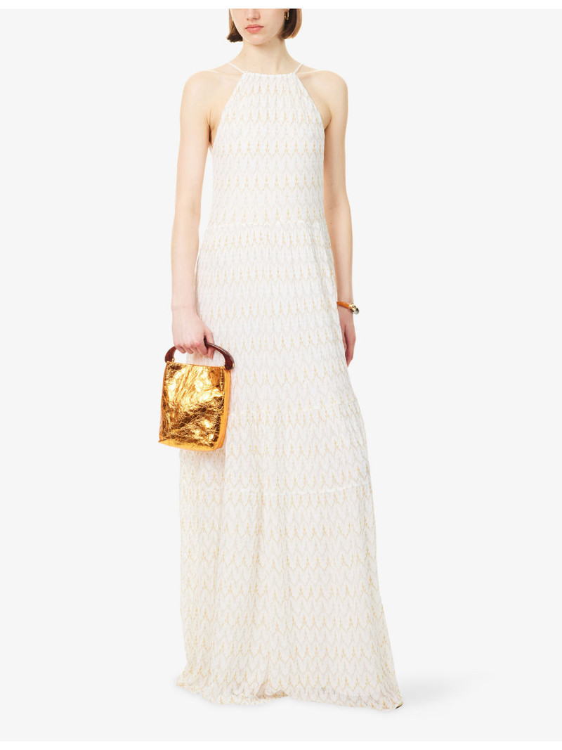 Missoni Scoop-Back Tiered Knitted Maxi Dress outlook