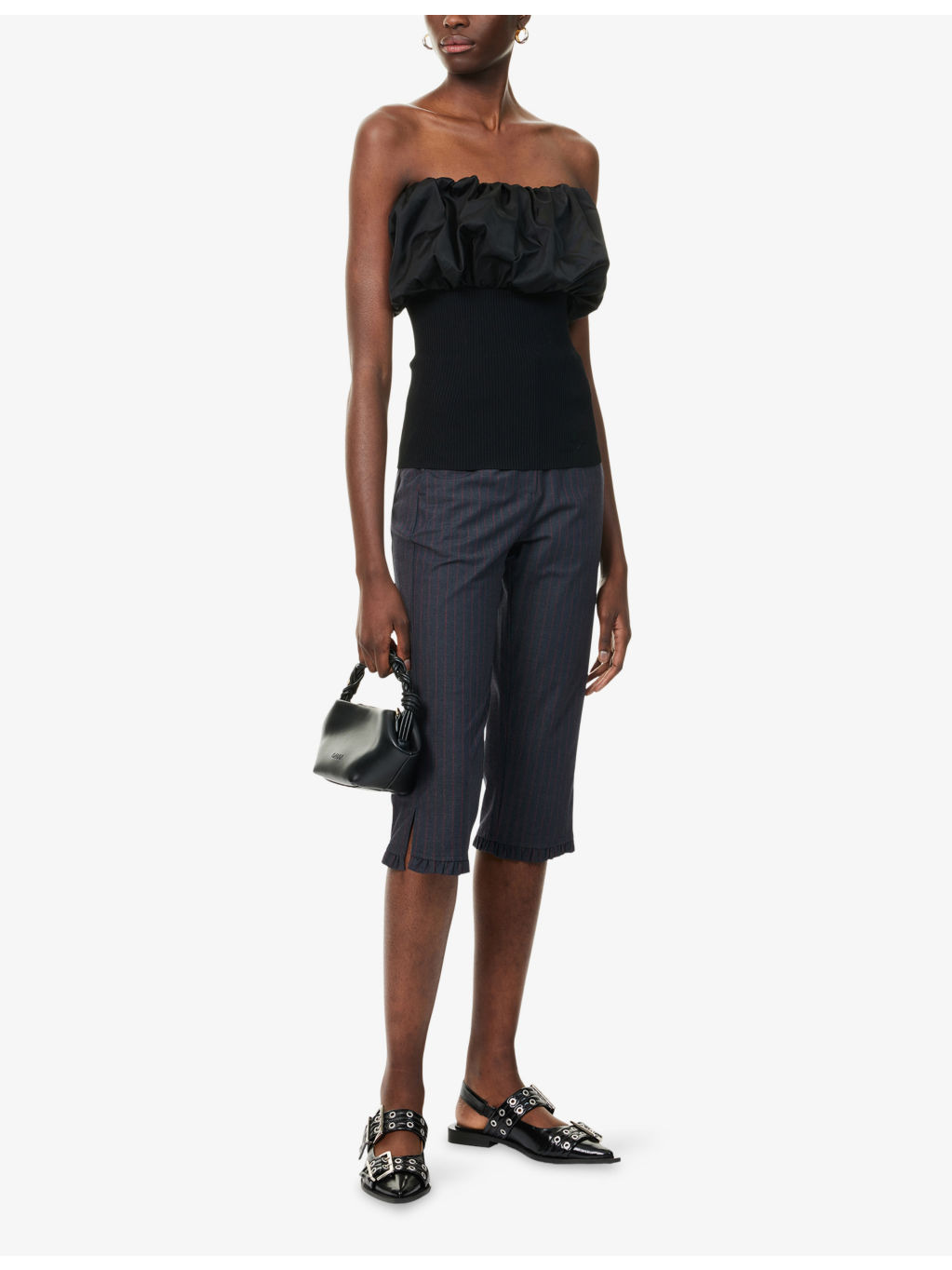 Draped Bandeau Woven Top - 2