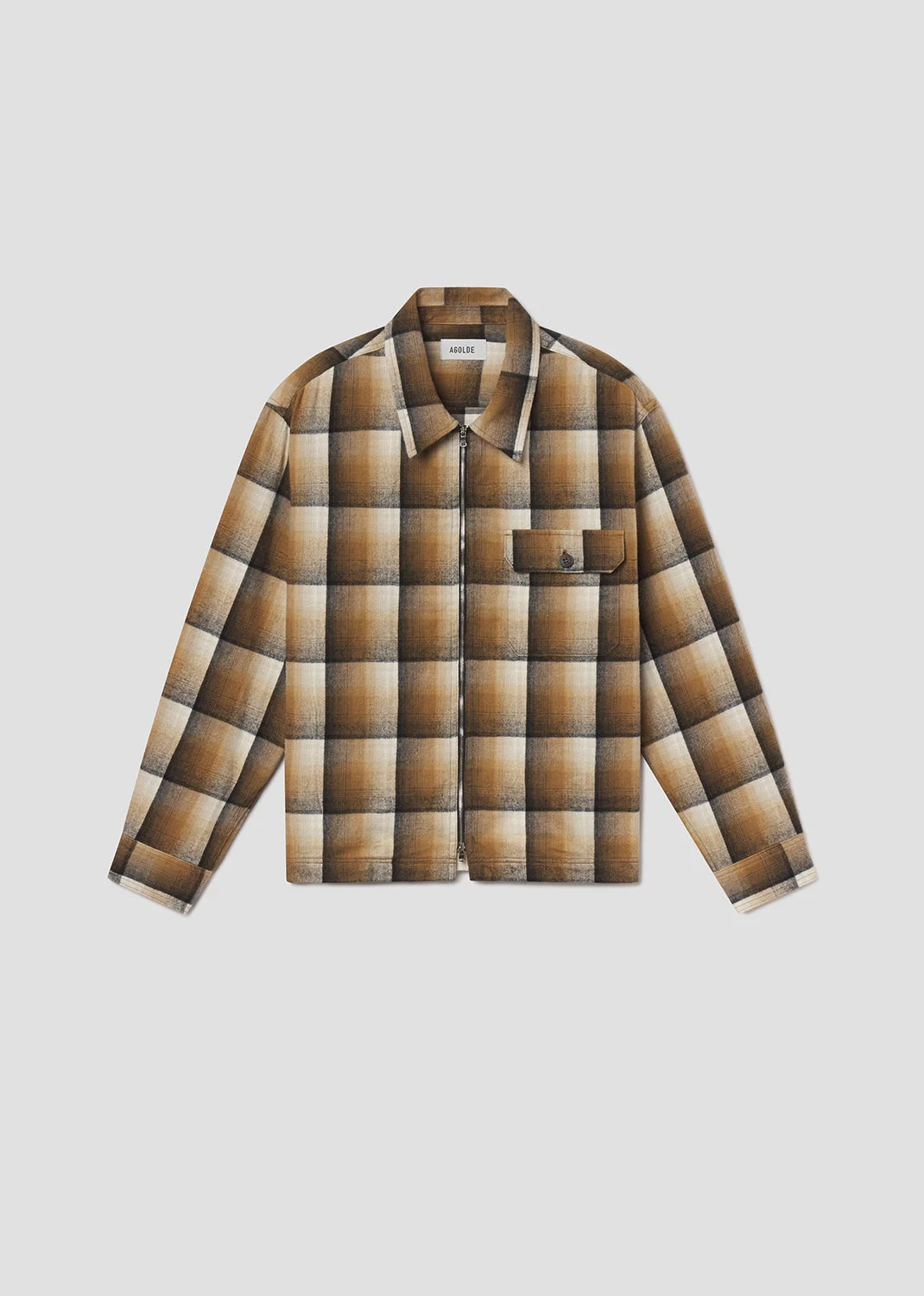 MCCOY SHIRT IN BATTERSEA CHECK KHAKI - 1