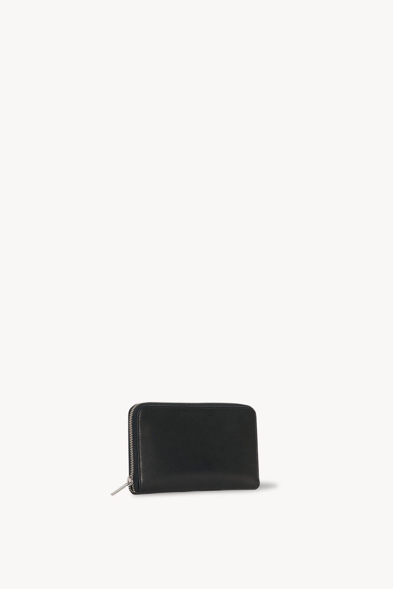The Row Large Zip Wallet in Leather outlook