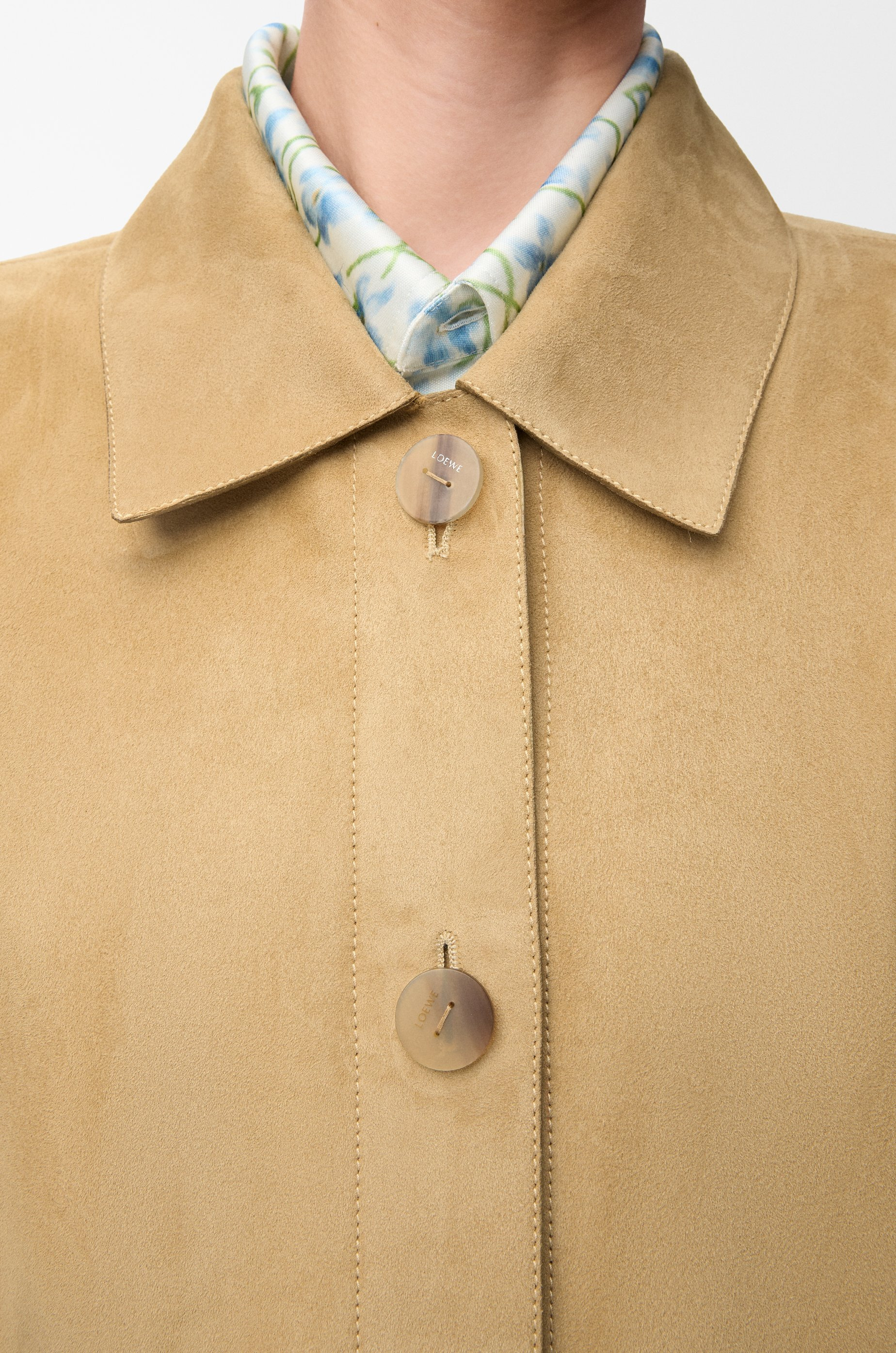 Turn-up jacket in suede lambskin - 6