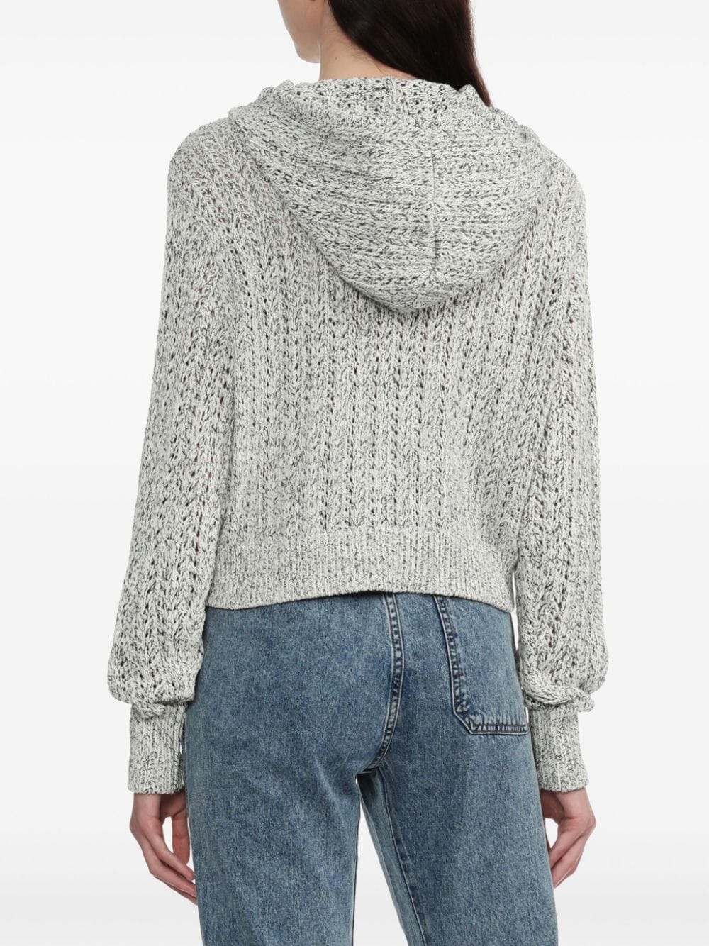 chunky-knit zip-up hoodie - 4