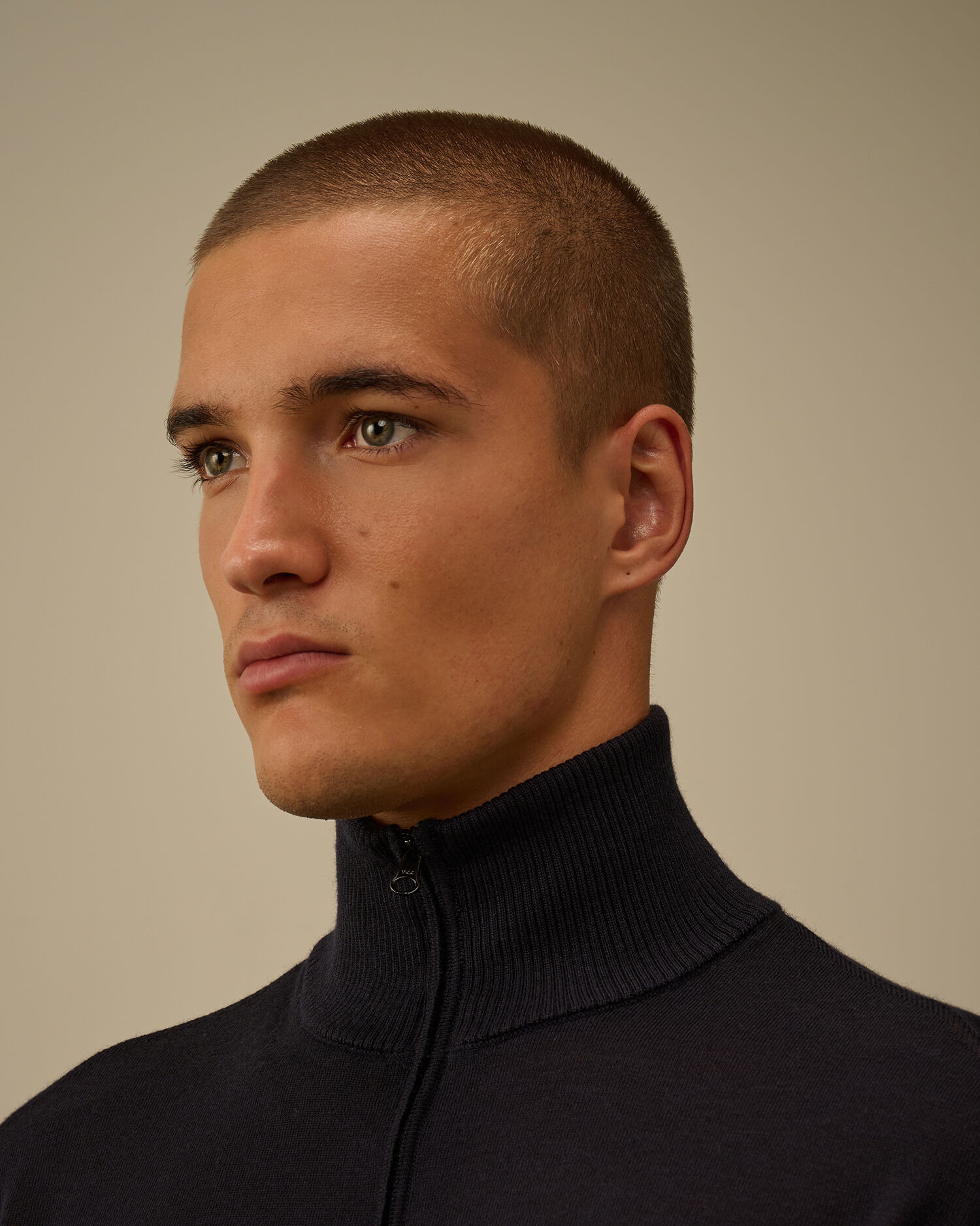 Silk Ultrafine Merino Wool Half Zip Sweater - 6
