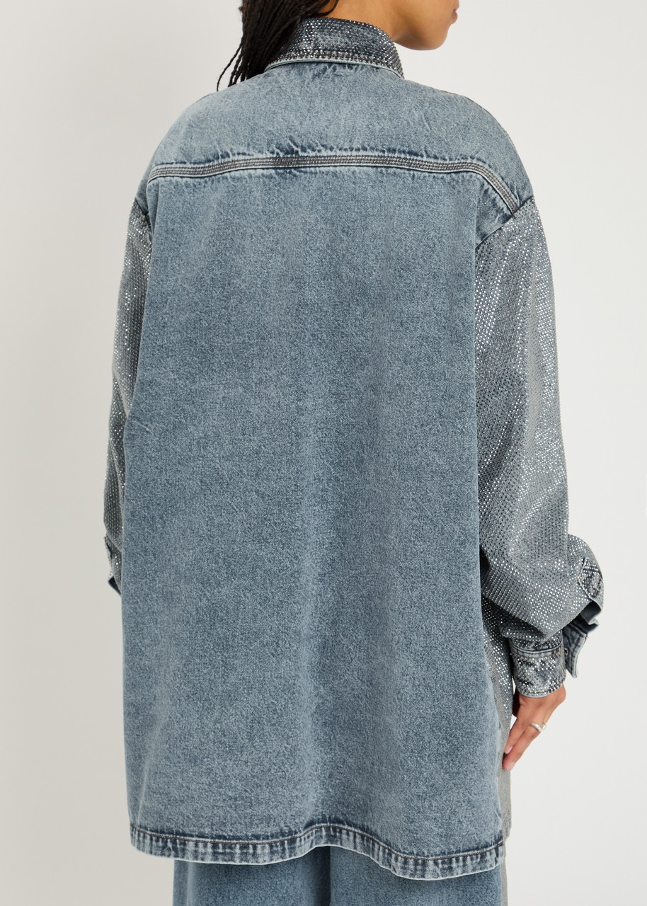 Stella Mccartney Hotfix Stud-embellishments Denim Shirt - 3
