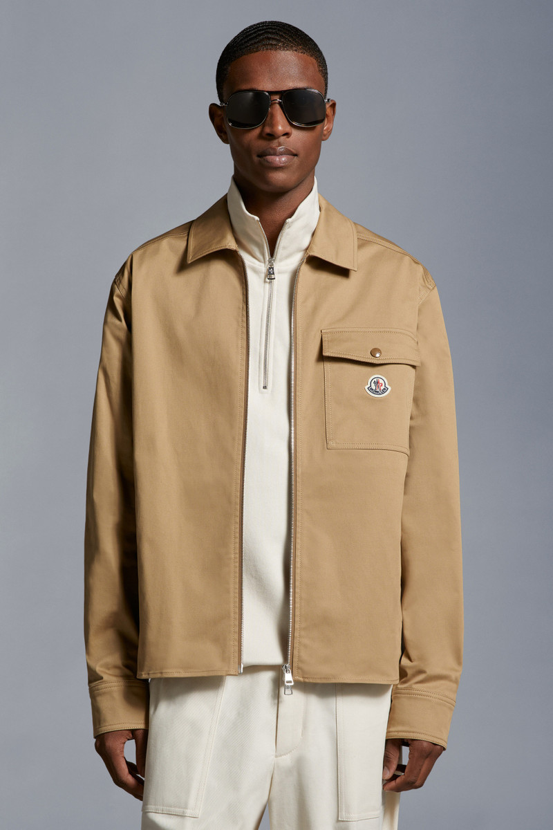 Moncler Gabardine Zip-Up Shirt outlook