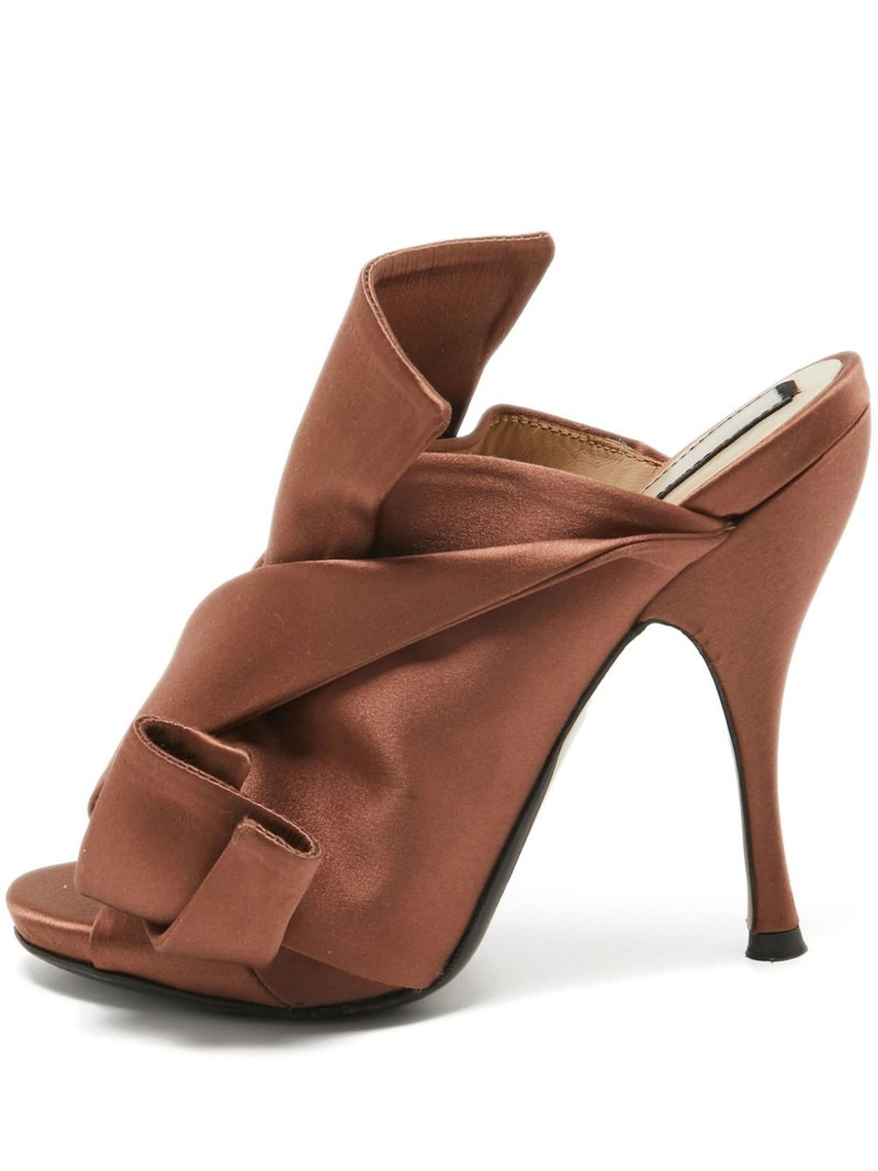 120mm knotted satin sandals 1