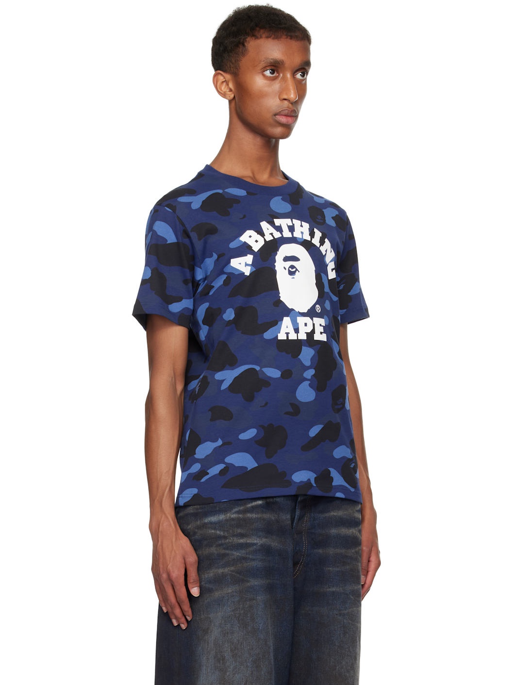 Navy Color Camo College T-shirt - 2