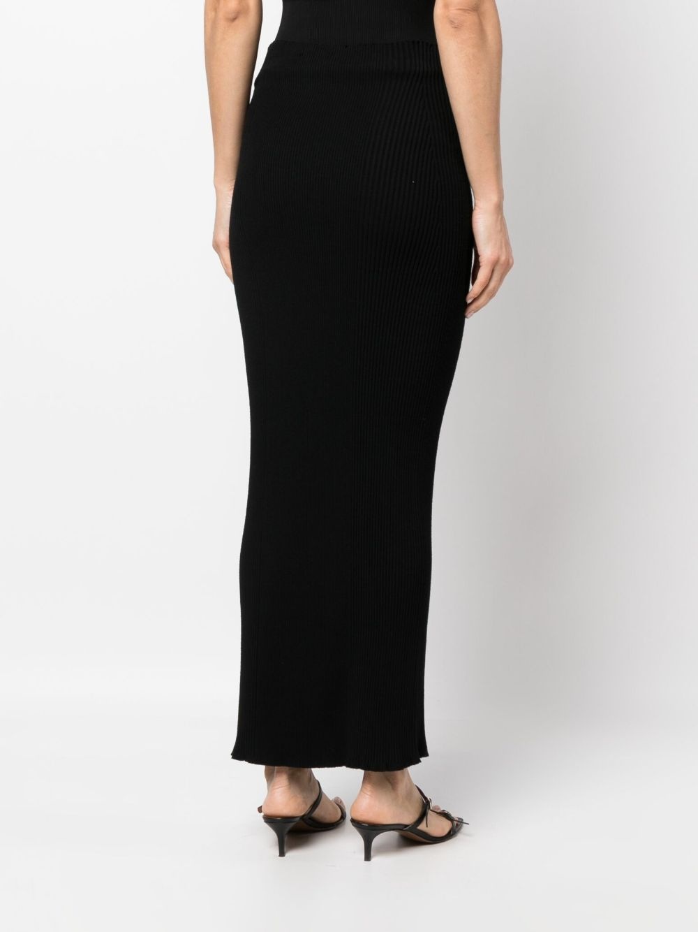 ribbed-knit maxi skirt - 4