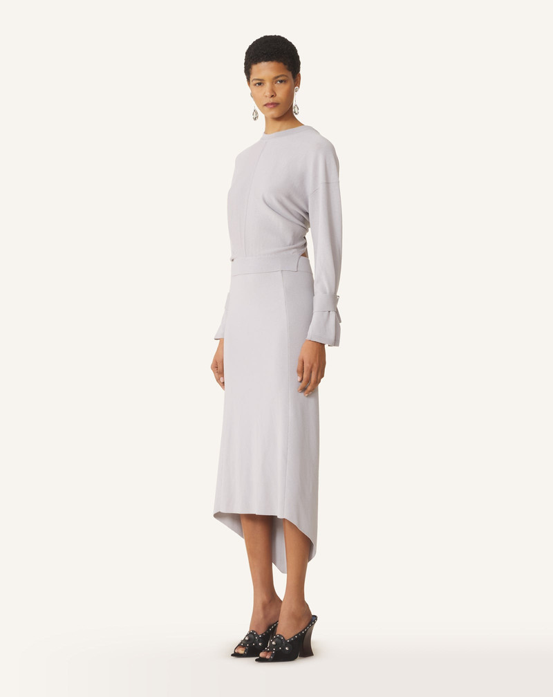 LONG SILK DRESS WITH BACK TIE 3