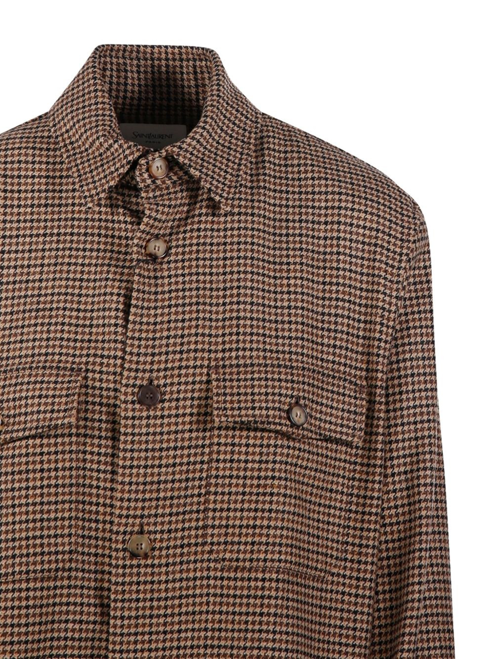 houndstooth-pattern shirt - 4
