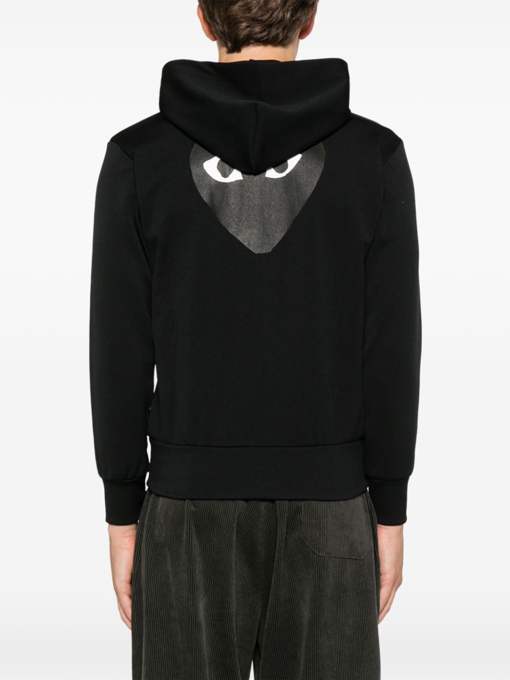 heart-patch zipped hoodie - 4