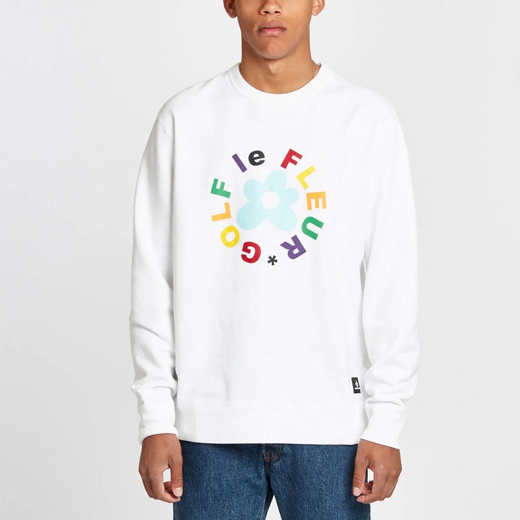 Converse x Golf Le Fleur Crew Sweatshirt 'White' 10009027-A02 - 3