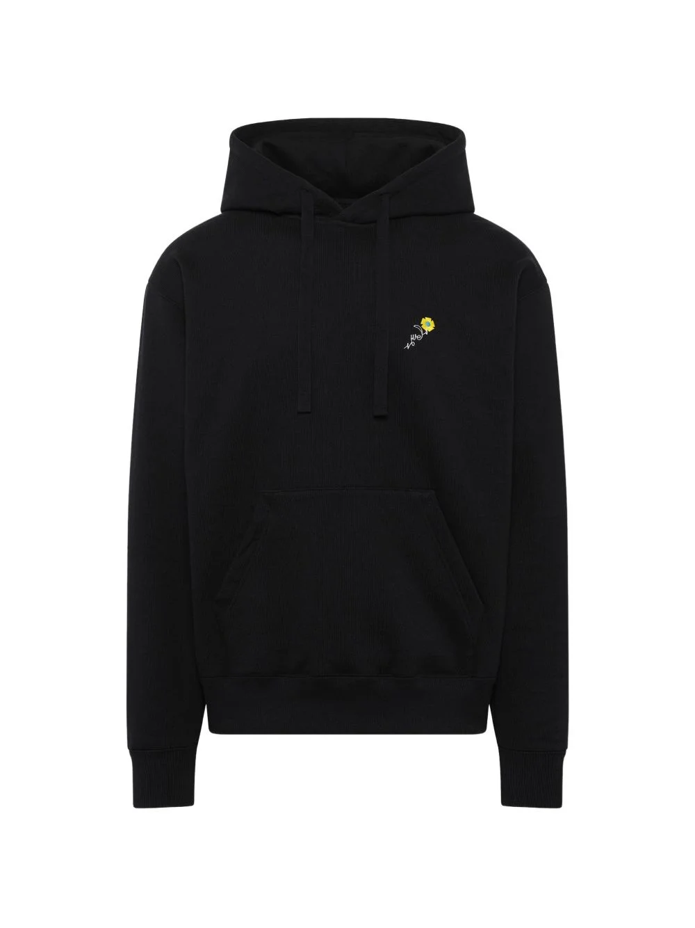 floral-embroidered hoodie - 1